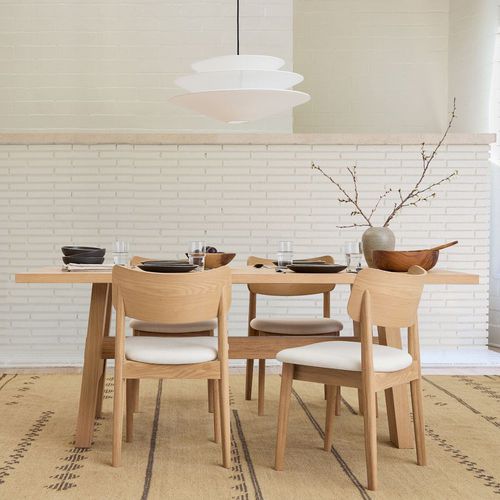 Moderner Esstisch - Putnam - West Elm - Holzfurnier / Gestell aus Furnierholz / rechteckig