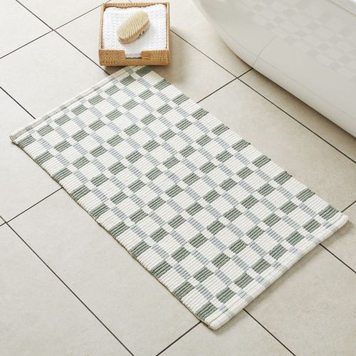 Baumwolle-Badeteppich - Square Ribbed - West Elm