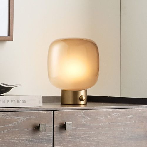 Tischlampe - Lucca  - West Elm - Metall / Glas / PVC