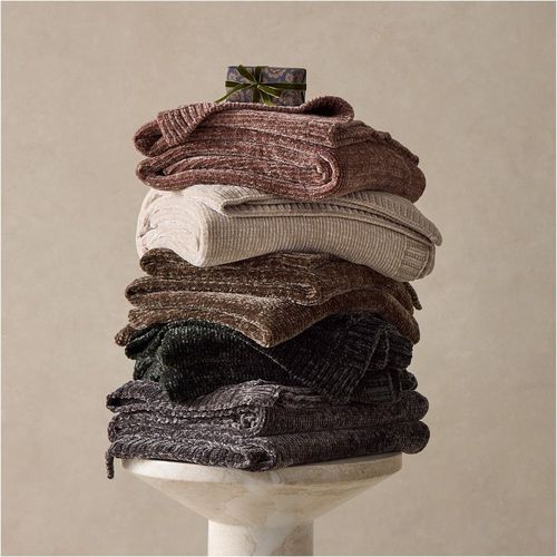 Polyester-Decke - Luxe Chenille - West Elm