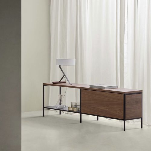 Modernes Sideboard - LITERATURA OPEN - punt mobles - Eiche / Nussbaum / Massivholz