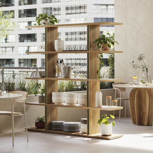 Modernes Regal - STOCKHOLM - punt mobles - Teakholz / für Büro / für Hotels