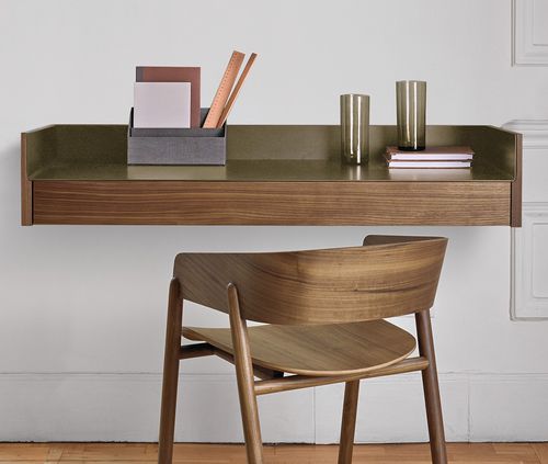 Wandmontierter Schreibtisch - STOCKHOLM : STH702 - punt mobles - modern / Holz / gerade