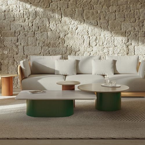 Moderner Couchtisch - DUNE - punt mobles - Holz / Gestell aus Holz / rechteckig