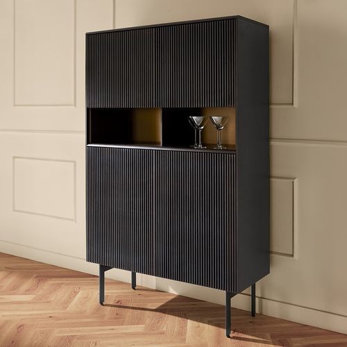 Sideboard mit hohen Beinen - MALMÖ - punt mobles - modern / Eiche / Nussbaum