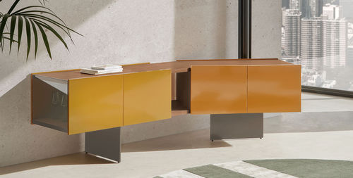 Modernes Sideboard - TOSCANA / FIRENZE - punt mobles - lackiertes Holz / Eiche / Nussbaum