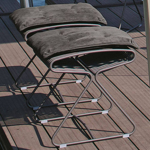Moderner Hocker - BOSS - BONTEMPI CASA - Gestell aus lackiertem Metall / Polster / mit Kufengestell