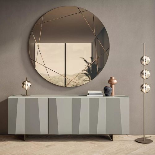 Modernes Sideboard - KUNTA - BONTEMPI CASA - Metall / Holz / lackiertes Holz