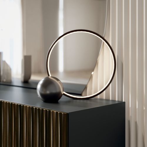 Tischlampe - CIRCLE - BONTEMPI CASA - Messing / lackierter Stahl / lackiertes Metall