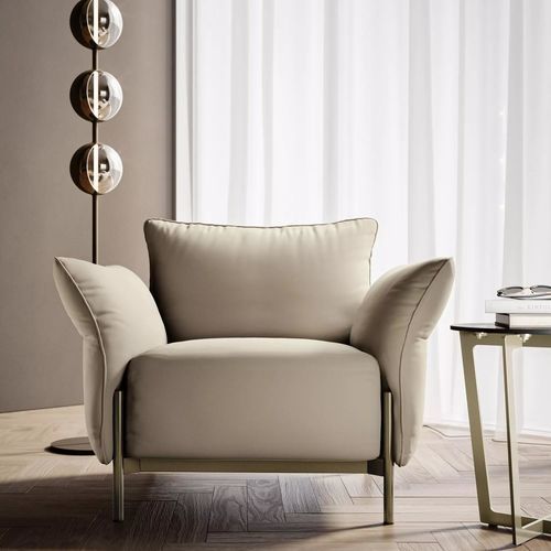 Sessel / minimalistisches Design - VICTOR - BONTEMPI CASA - Stoff / Leder / Kunstleder