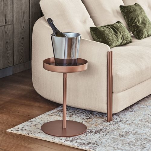 Moderner Couchtisch - LIFT - BONTEMPI CASA - lackiertes Metall / Kristall / Kunststein