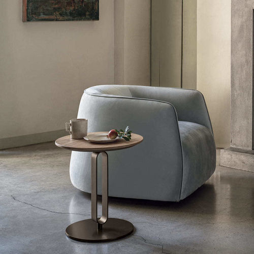 Moderner Couchtisch - ALFRED - BONTEMPI CASA - lackiertes Metall / Holzfurnier / lackiertes Holz