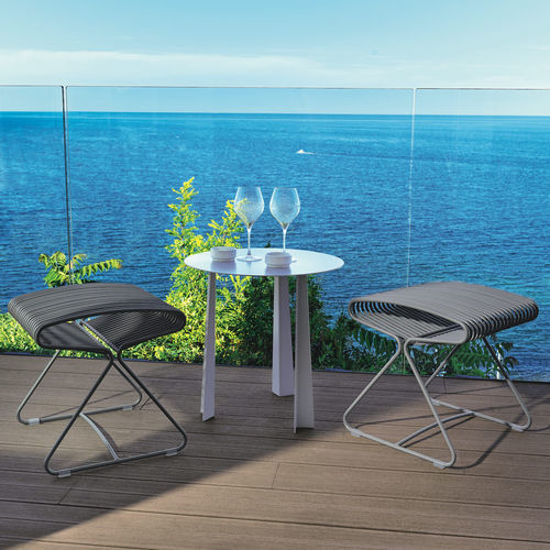 Couchtisch für Außenbereich - TAO - BONTEMPI CASA - lackiertes Metall / Gestell aus lackiertem Metall / rund