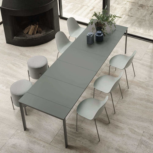 Moderner Tisch - ETICO PLUS - BONTEMPI CASA - lackiertes Metall / Beton / melaminbeschichtet