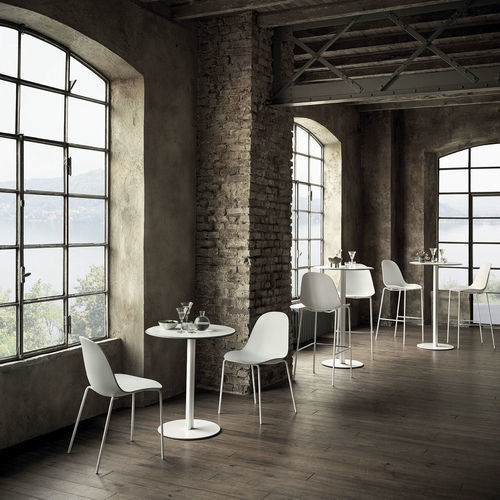 Moderner Stehtisch - CLUB ALTO - BONTEMPI CASA - Edelstahl / Laminat / melaminbeschichtet