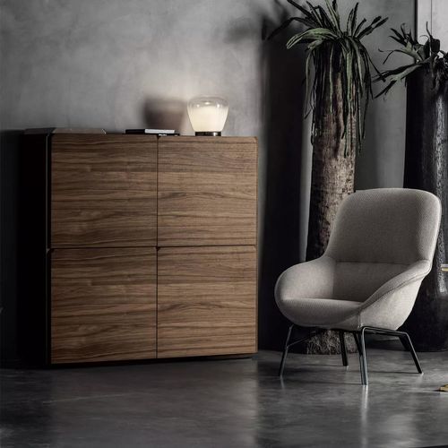 Holz-Sideboard - PICA - BONTEMPI CASA - lackiertes Holz / lackiertes Metall / Glas