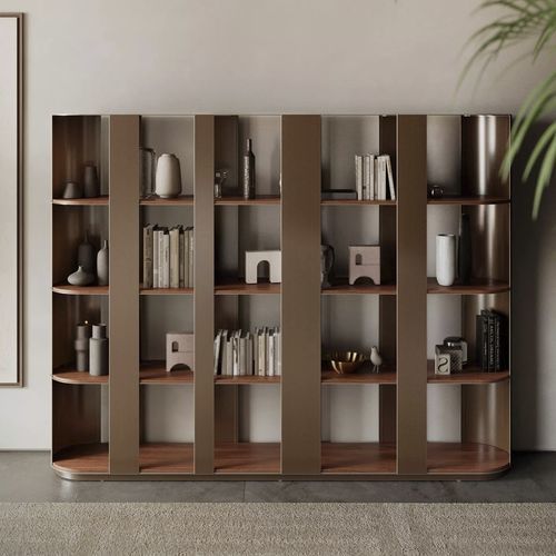 Wandmontiertes Bücherregal - HELENA - BONTEMPI CASA - Trennwand / organisches Design / für Gewerbegebrauch