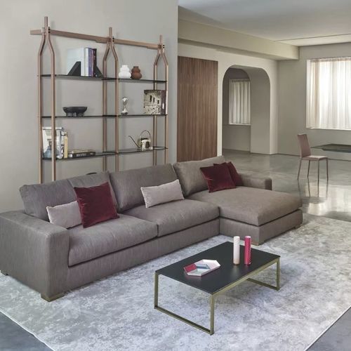 Kristall-Couchtisch - HIP HOP - BONTEMPI CASA - lackiertes Metall / Samt / Gestell aus Metall