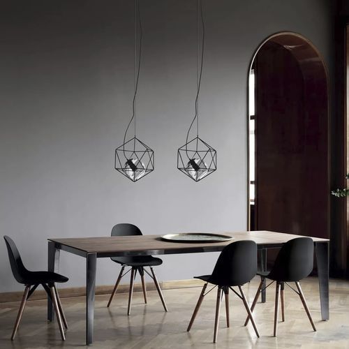 Moderner Tisch - SENSO - BONTEMPI CASA - lackiertes Metall / Laminat / Keramik