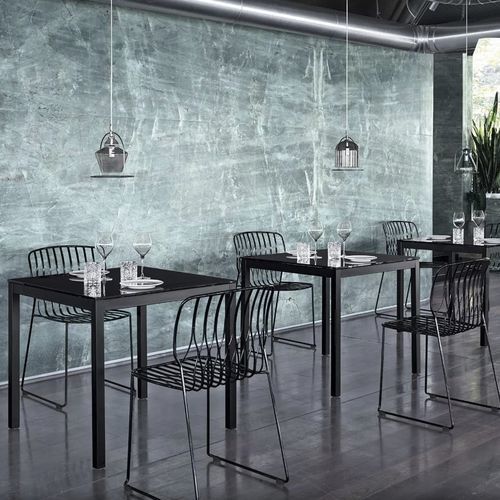 Moderner Tisch - DIESIS - BONTEMPI CASA - Metall / melaminbeschichtet / Gestell aus Metall