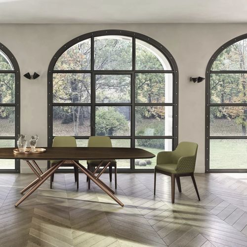 Moderner Stuhl - MARGOT - BONTEMPI CASA - für den Innenraum / Massivholz / Gestell aus Metall