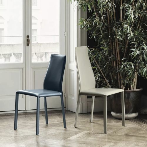 Moderner Stuhl - DALILA - BONTEMPI CASA - für den Innenraum / Leder / Gestell aus Metall