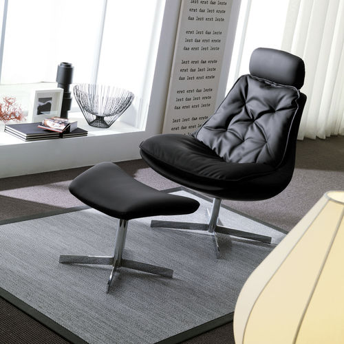 Moderner Kaminsessel - DAYA - BONTEMPI CASA - Leder / Stoff / Polyurethan