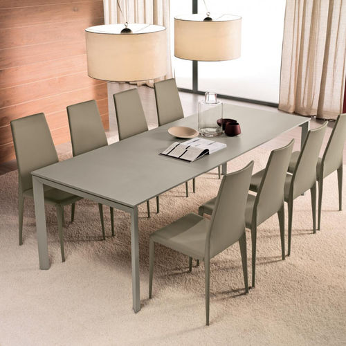 Moderner Tisch - SIRIO - INGENIA CASA - Glas / aus verchromtem Metall / lackiertes Metall