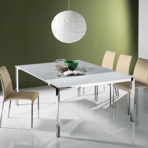 Moderner Konsolentisch - VEGA - INGENIA CASA - Glas / aus verchromtem Metall / lackiertes Metall