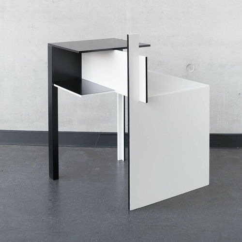 Moderner Beistelltisch - DE STIJL - CLASSICON - lackiertes MDF / Gestell aus MDF / quadratisch