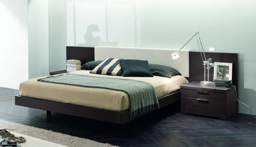 Doppelbett - COMODO - VITTORIA - modern / mit Nachttisch / Holz