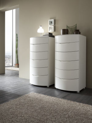 Moderner Chiffonnier - VELA - VITTORIA - lackiertes Holz / weiß
