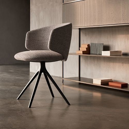 Moderner Stuhl - UNIVERSAL COLLECTION - MDF Italia - für den Innenraum / Stoff / Gestell aus Aluminiumguss