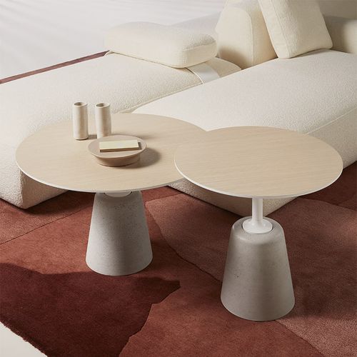 Moderner Couchtisch - ROCK MINI - MDF Italia - Holzfurnier / lackiertes MDF / mattlackiertes Holz