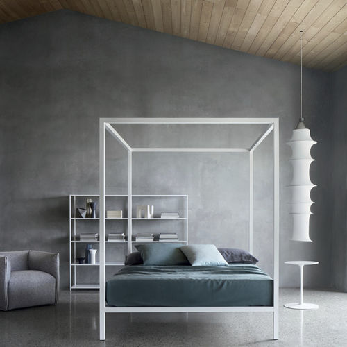 Himmelbett - MDF Italia - Doppelbett / modern / anodisiertes Aluminium
