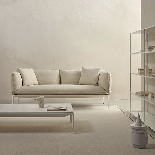 Modernes Sofa - YALE  - MDF Italia - Stoff / Leder / mit Armlehnen