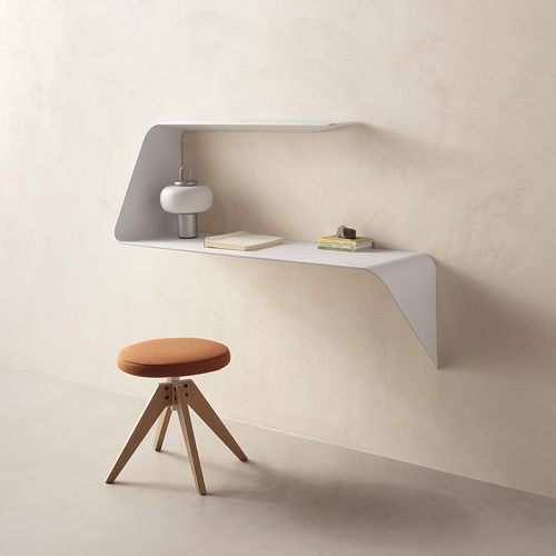 Moderner Hocker - FLOW  - MDF Italia - Stoff / Gestell aus Eiche / drehbar