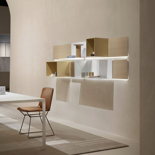 Wandmontiertes Regal - PENTAGRAMMA - MDF Italia - modern / Eiche / Nussbaum