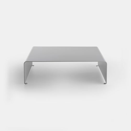Moderner Couchtisch - LA TABLE BASSE - MDF Italia - aus lackiertem Aluminium / Gestell aus gestrichenem Aluminium / rechteckig
