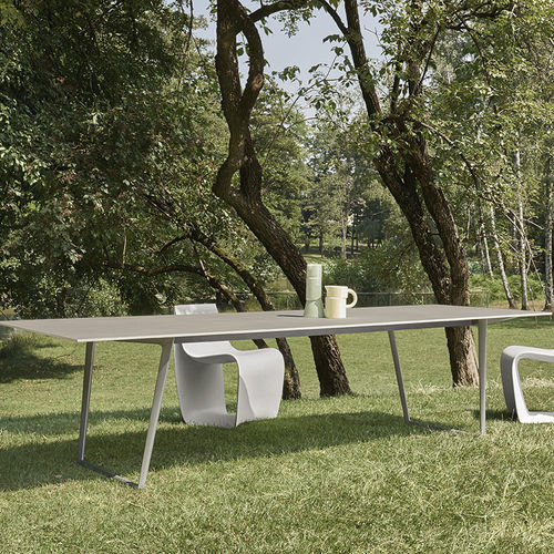 Moderner Tisch - AXY  - MDF Italia - Holz / Keramik / NTM Fenix®