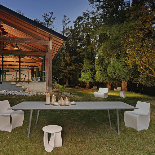 Moderner Tisch - AXY  - MDF Italia - Holz / Keramik / NTM Fenix®