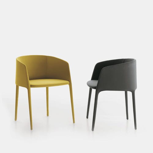 Moderner Stuhl - ACHILLE - MDF Italia - für den Innenraum / Stoff / Leder