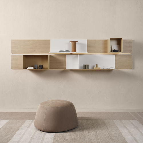 Modernes Sitzkissen - FUJI - MDF Italia - Stoff / Leder / rund