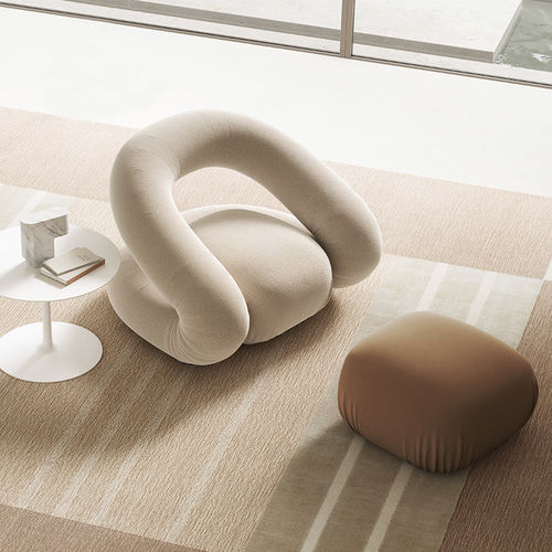 Moderner Sessel - PEGGY - MDF Italia - Stoff / Stahl / grau