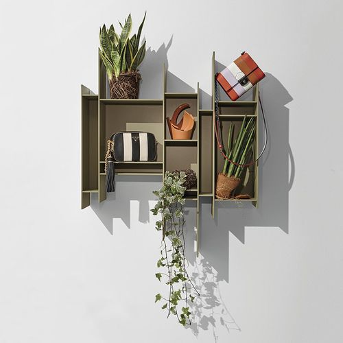 Modul-Bücherregal - RANDOMITO - MDF Italia - wandmontiert / modern / für Gewerbegebrauch