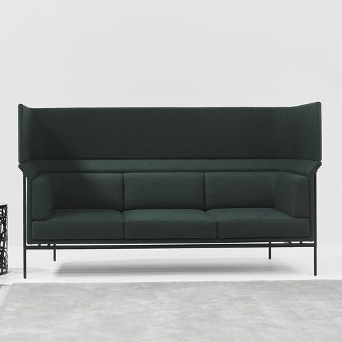 Modernes Sofa - J & J - Nienkamper - Stoff / Leder / mit hoher Rückenlehne