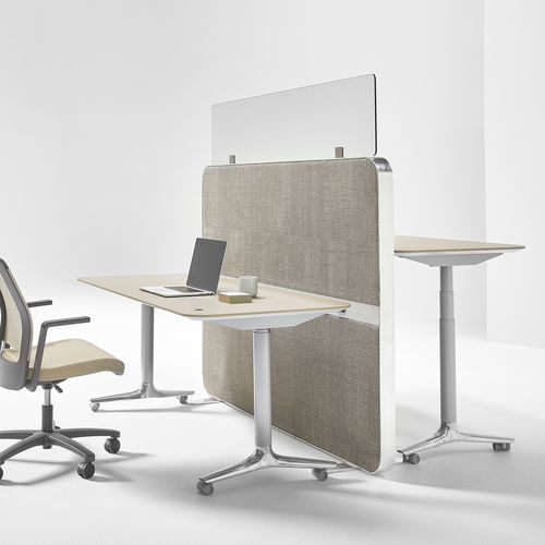 Tisch-Bürotrennwand - GATEWAY™ - Nienkamper - bodenstehend / selbsttragend / Laminat