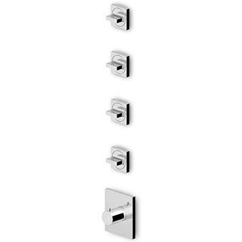 Zweigriffmischer für Dusche - ZA5662 - ZUCCHETTI - Einbau / thermostatisch / aus verchromtem Metall