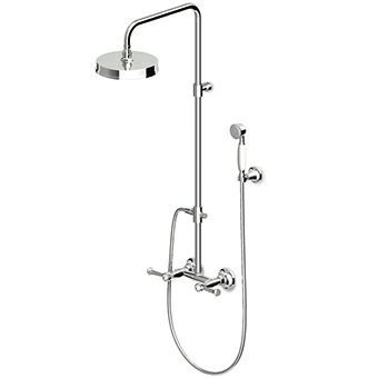 Messing-Duschsäule - ZAL860 - ZUCCHETTI - wandmontiert / klassisch / mit Handbrause