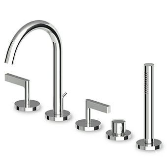 Zweigriffmischer für Dusche - ZSB5474 - ZUCCHETTI - für Badewanne / Aufsatz / aus verchromtem Metall